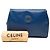 Céline Clutch Celine de piel grabada efecto lagarto azul - vista 7