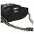 Chanel Bolsa Hobo em pele de cordeiro matelassada preta lavada com corrente Preto - vista 12