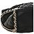 Chanel Bolsa Hobo em pele de cordeiro matelassada preta lavada com corrente Preto - vista 9