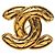 Chanel Gold CC gesteppte Brosche vergoldet Golden