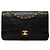 Chanel Black Medium Classic Lambskin Double Flap Schwarz