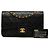 Chanel Black Medium Classic Lambskin Double Flap Schwarz - Ansicht 7
