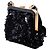 Clutch Chanel in tweed nero e pelle d'agnello con fiocco di paillettes e catena - vista 2