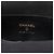 Clutch Chanel in tweed nero e pelle d'agnello con fiocco di paillettes e catena - vista 5