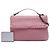 Bolso de hombro Bottega Veneta Olimpia en Nappa Intrecciato rosa, tamaño Medium - vista 7