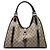 Gucci Beige GG Supreme Jackie Joy Bardot Schultertasche