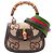 Bamboo Borsa Gucci Beige Mini Jumbo GG Canvas 1947 con manico in bambù