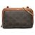 Céline Celine Brown Triomphe Clutch mit Kette aus beschichtetem Canvas Braun Dunkelbraun