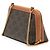 Céline Celine Brown Triomphe Clutch mit Kette aus beschichtetem Canvas Braun Dunkelbraun - Ansicht 2