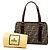 Borsa Fendi in tela Zucca marrone - vista 7