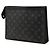 Louis Vuitton Black Monogram Eclipse Pochette Voyage MM Noir - vue 2