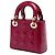 Autre Marque Dior Red Mini Patent Cannage Lady Dior Rot Bordeaux - Ansicht 2