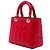Autre Marque Dior Red Medium Lambskin Cannage Lady Dior Roja - vista 2