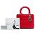 Autre Marque Dior Red Medium Lambskin Cannage Lady Dior Roja - vista 7