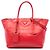 Prada Red Glace Calf Twin Pocket Double Handle Satchel Tasche Rot