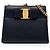 Salvatore Ferragamo Borsa a tracolla Ferragamo in pelle blu Vara Bow Kiss Lock con catena Blu navy