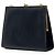 Salvatore Ferragamo Borsa a tracolla Ferragamo in pelle blu Vara Bow Kiss Lock con catena Blu navy - vista 2