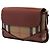 Borsa a tracolla Burberry Bridle Abbott in pelle marrone e tela House Check - vista 2