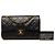 Chanel Black Small Classic Lambskin Double Flap Schwarz - Ansicht 7