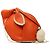 LOEWE Mini Bolsa Tiracolo Bunny em Pele de Bezerro Costurada Laranja