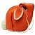 LOEWE Mini Bolsa Tiracolo Bunny em Pele de Bezerro Costurada Laranja - vista 2
