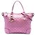 Borsa Satchel Gucci Pink Metallic Guccissima Heart Bit Rosa