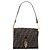Fendi Brown Zucca Canvas Schultertasche mit Klappe Braun