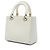 Autre Marque Dior White Medium Patent Microcannage Lady Dior Weiß Roh - Ansicht 2