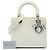 Autre Marque Dior White Medium Patent Microcannage Lady Dior Weiß Roh - Ansicht 6