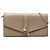 Chloé Aby Wallet On Chain aus braunem genarbtem Kalbsleder Taupe