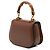 Bamboo Bolso Mini 1947 de piel de becerro marrón con asa de bambú Gucci Castaño - vista 2
