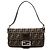 Borsa Baguette Fendi in tela Zucca marrone