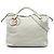 Bolsa Satchel Gucci em couro branco e twill Cru