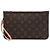 Louis Vuitton Brown Monogram Neverfull MM Pouch Braun