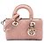 Autre Marque Dior Pink Micro Lambskin Cannage Lady D Joy Rosa