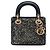 Autre Marque Mini Lady Dior in raso nero con paillettes Dior