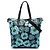 Prada Tote aus schwarzem Tessuto Stampato Hellblau