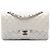 Chanel White Medium Classic Caviar Double Flap Blanco Crudo