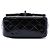 Chanel Black Mini Square Classic Patent Single Flap Negro - vista 3
