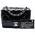 Chanel Black Mini Square Classic Patent Single Flap Negro - vista 7