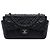 Chanel Black Medium Quilted Lambskin Around Pockets Flap Preto