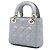Autre Marque Dior Gray Mini Lambskin Cannage Lady Dior Marrone - vista 2