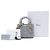 Autre Marque Dior Gray Mini Lambskin Cannage Lady Dior Marrone - vista 6