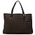 Borsa a mano Fendi in tela Zucchino marrone Marrone scuro