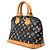 Louis Vuitton Black Monogram Multicolore Alma PM Preto - vista 2