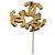 Spilla Triple CC Chanel Gold Placcata in Oro D'oro - vista 3