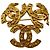 Spilla Triple CC Chanel Gold Placcata in Oro D'oro - vista 5