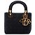 Autre Marque Dior Black Mini Nylon Microcannage Lady Dior Nero