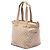 Tote Gucci in tela GG beige con banda Web - vista 2
