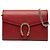 Portafoglio Dionysus con catena Gucci in pelle di vitello rossa Rosso